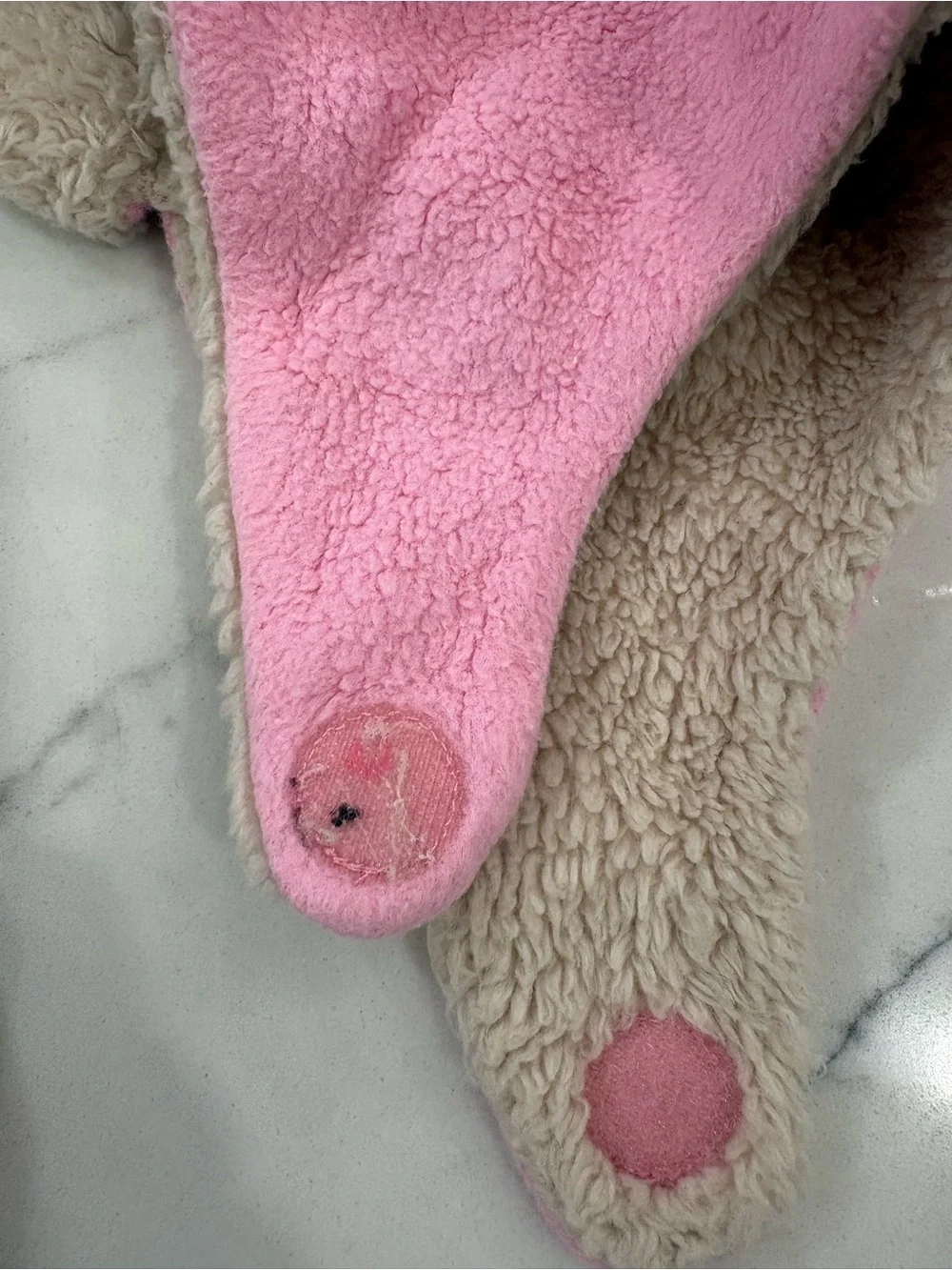 Zutano Pink Sherpa Trapper Hat with Cream Lining
